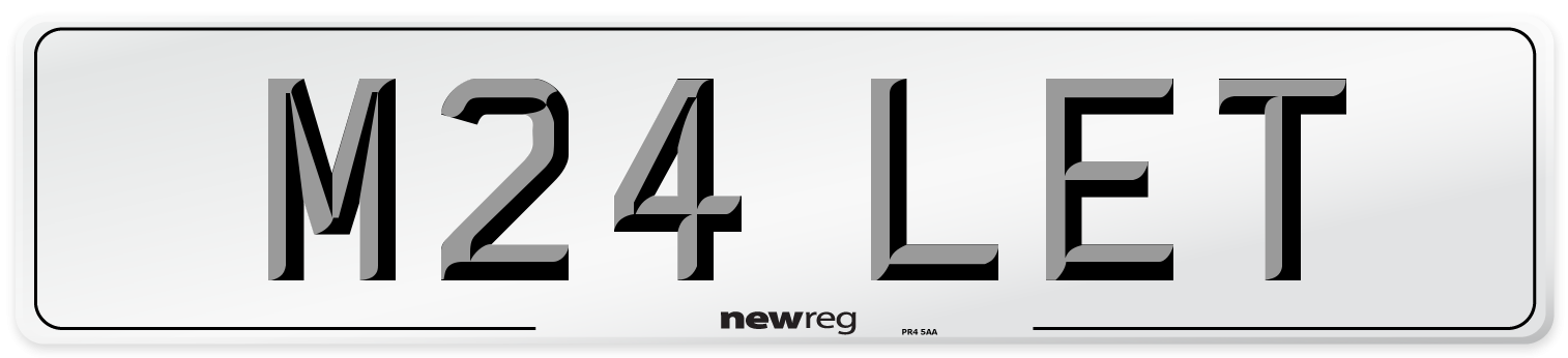 M24 LET Number Plate from New Reg